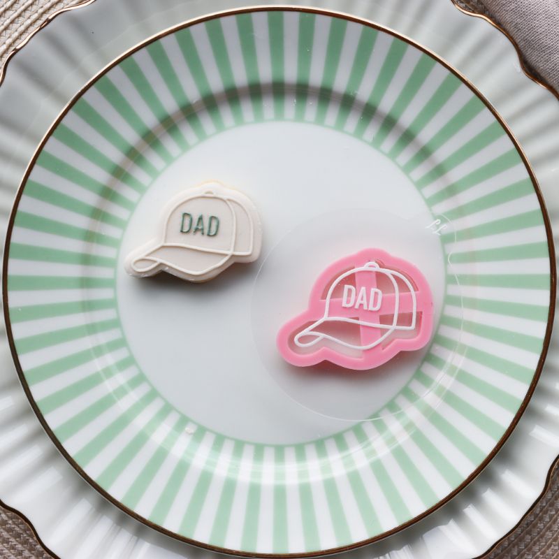 Mini Golf Cap Father's Day Cookie Cutter and Embosser