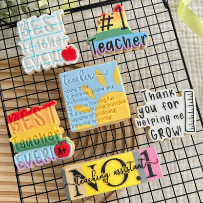 Thank you For Helping Me Grow Teacher Cookie Cutter and Embosser
