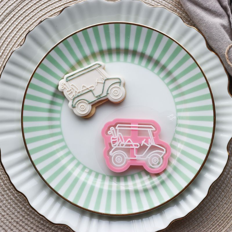 Mini Golf Cart Father's Day Cookie Cutter and Embosser