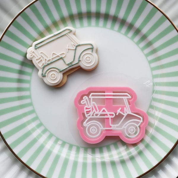 Mini Golf Cart Father's Day Cookie Cutter and Embosser