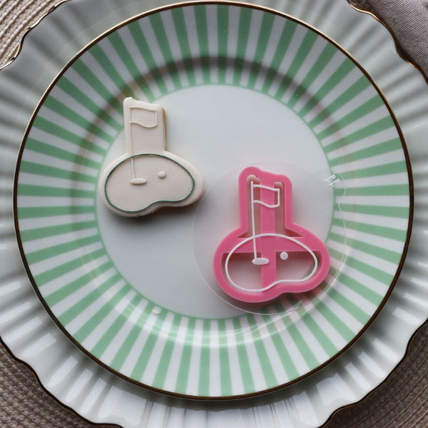 Mini Golf Flag Father's Day Cookie Cutter and Embosser