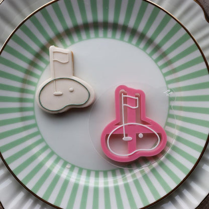 Mini Golf Flag Father's Day Cookie Cutter and Embosser