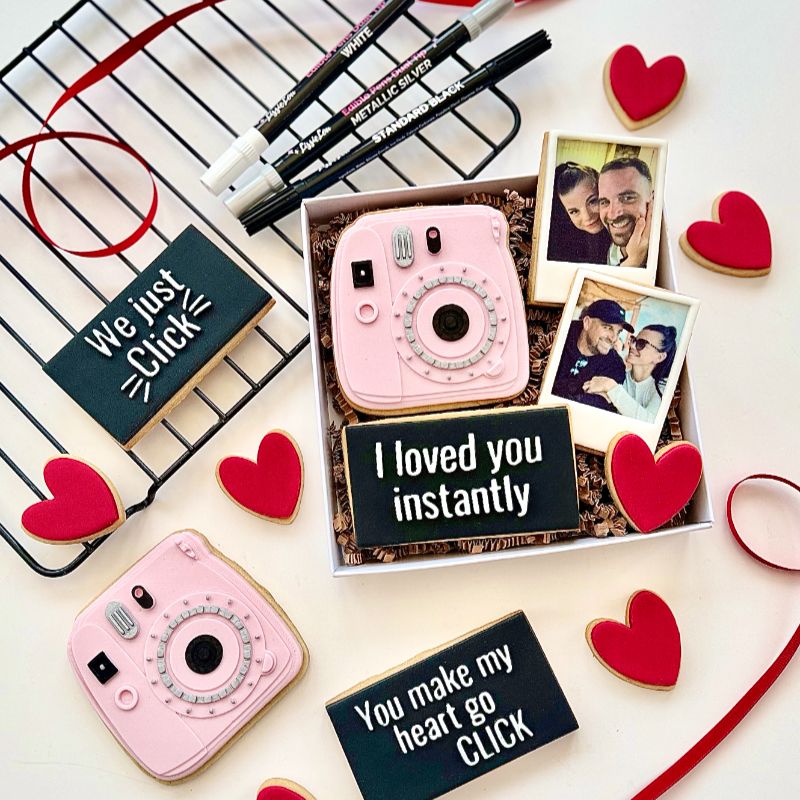 Polaroid Camera Valentine's 3D Cookie Stamp and Cutter by Mays Bakes