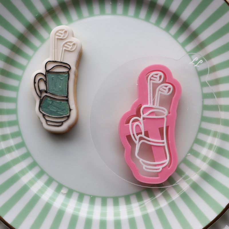 Mini Golf Bag Father's Day Cookie Cutter and Embosser