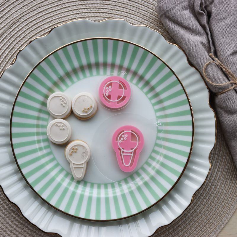 Mini Golf Ball and Tee Father's Day Cookie Cutter and Embosser