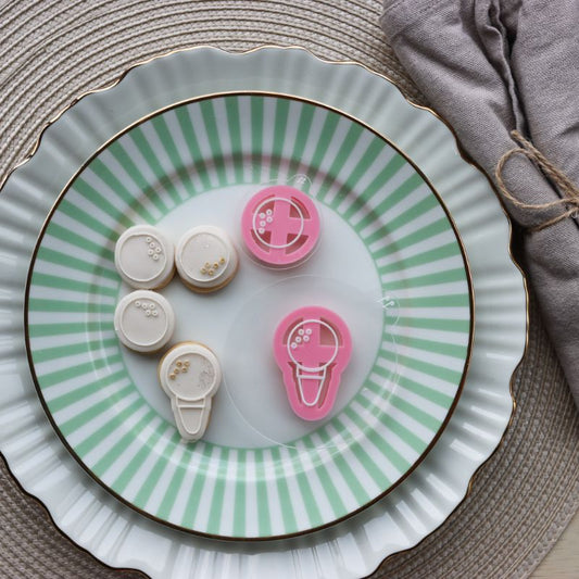 Mini Golf Ball and Tee Father's Day Cookie Cutter and Embosser