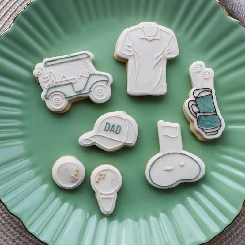 Mini Golf Flag Father's Day Cookie Cutter and Embosser