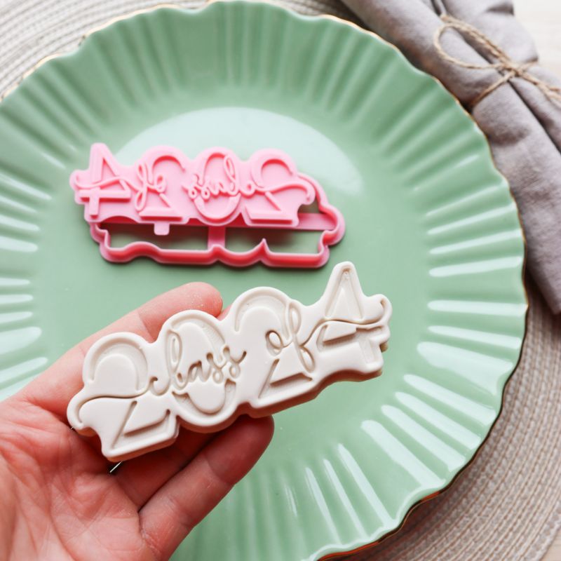 Class of 2024 in Verity Font Graduation Teacher Cookie Cutter and Stamp