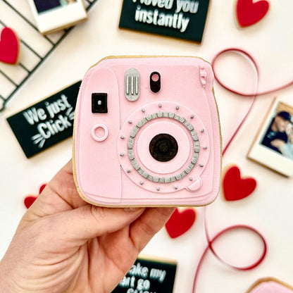Polaroid Camera Valentine's 3D Cookie Stamp and Cutter by Mays Bakes
