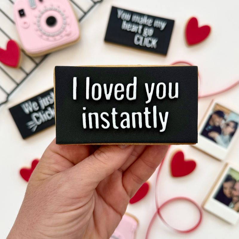I loved you instantly Valentine's 3D Cookie Stamp and Cutter by Mays Bakes