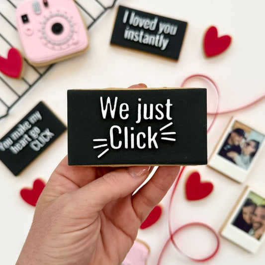 We just Click Valentine's 3D Cookie Stamp and Cutter by Mays Bakes