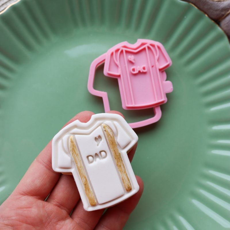 Mini Football Shirt Father's Day Cookie Cutter and Stamp