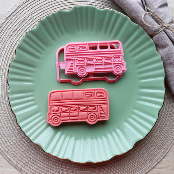 Double Decker Bus London Capital City Cookie Cutter and Stamp