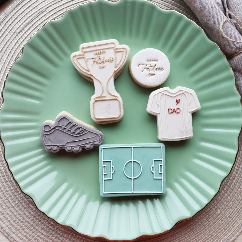 Mini Football Pitch Father's Day Cookie Cutter and Embosser