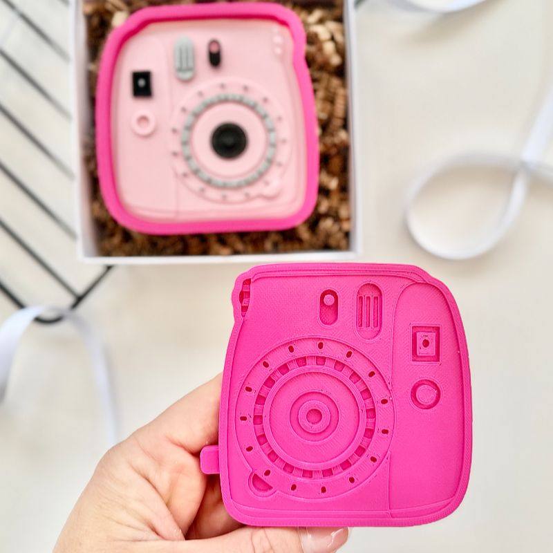 Polaroid Camera Valentine's 3D Cookie Stamp and Cutter by Mays Bakes