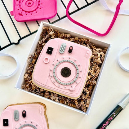 Polaroid Camera Valentine's 3D Cookie Stamp and Cutter by Mays Bakes