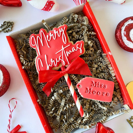 Merry Christmas Style 2 Cookie Cutter and Embosser