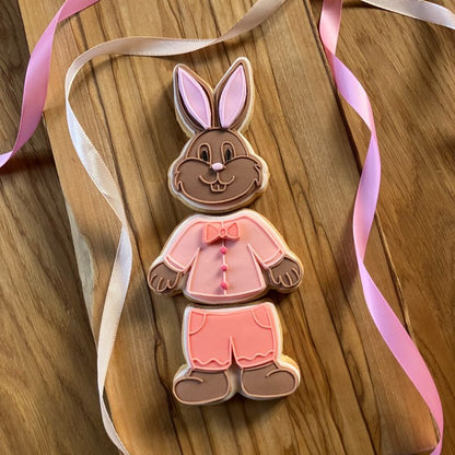 Rabbit Puzzle Set of 3 Easter Cookie Cutter and Embosser