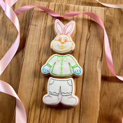 Rabbit Puzzle Set of 3 Easter Cookie Cutter and Embosser