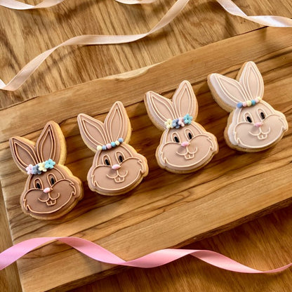Cute Rabbit Face Easter Cookie Cutter and Embosser