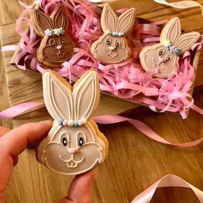 Cute Rabbit Face Easter Cookie Cutter and Embosser