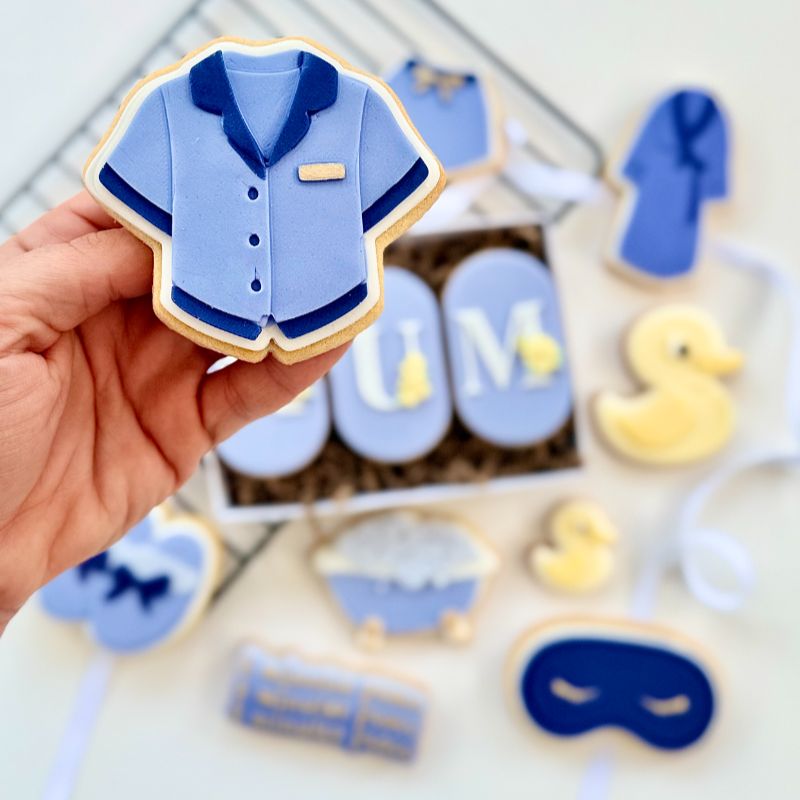Pyjamas Spa 3D Cookie Stamp and Cutter - suitable for two tone effect
