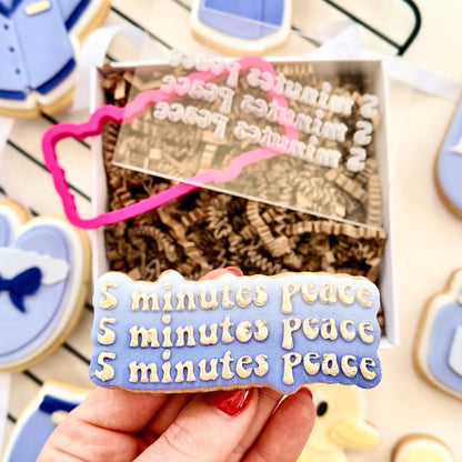 5 Minutes Peace Mother's Day Cookie Cutter and Embosser