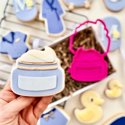 Moisturiser Cream Spa 3D Cookie Stamp and Cutter - suitable for two tone effect