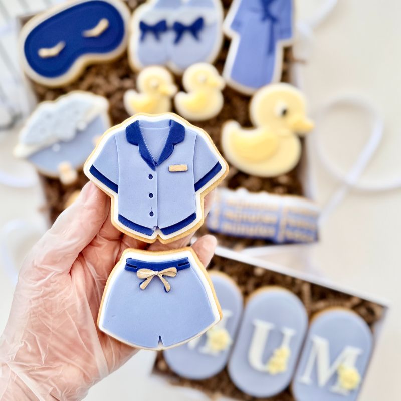 Pyjamas Spa 3D Cookie Stamp and Cutter - suitable for two tone effect