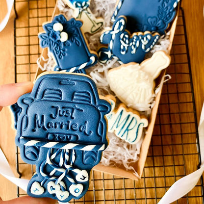 Just Married Wedding Car Cookie Cutter and Stamp
