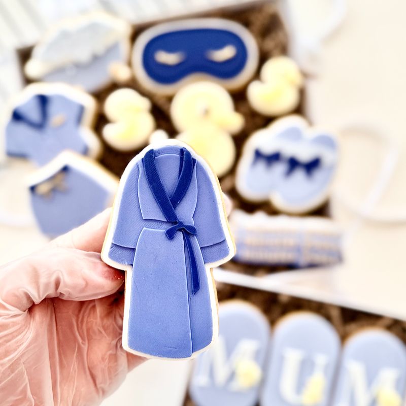 Robe Dressing Gown Spa 3D Cookie Stamp and Cutter - suitable for two tone effect