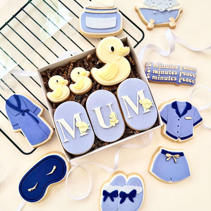 MUM Floral Oval 3D Cookie Stamp and Cutter Set- suitable for two tone effect
