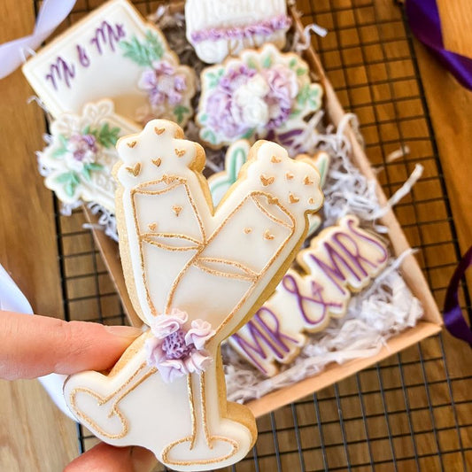 Champagne Glasses Wedding Cookie Cutter and Stamp