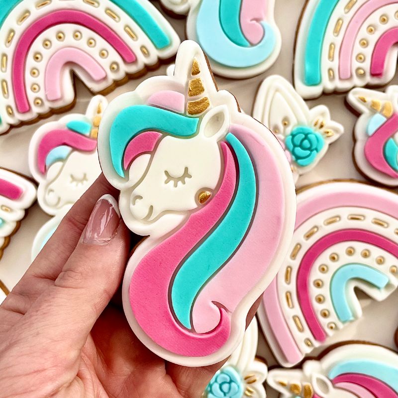 Unicorn Face Cookie Cutter and Stamp