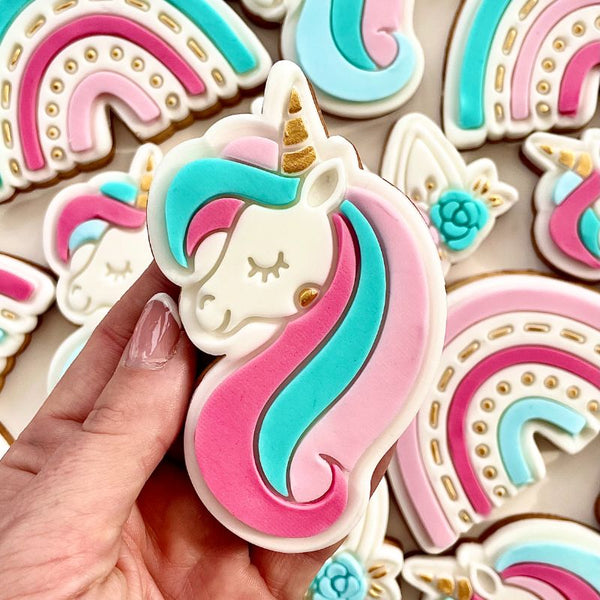 Unicorn Face Cookie Cutter and Stamp