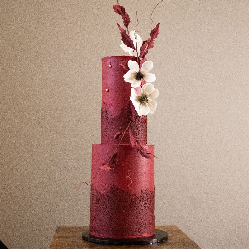 The Ayo Full Wrap Cake Stencil design by Tabi Cakes