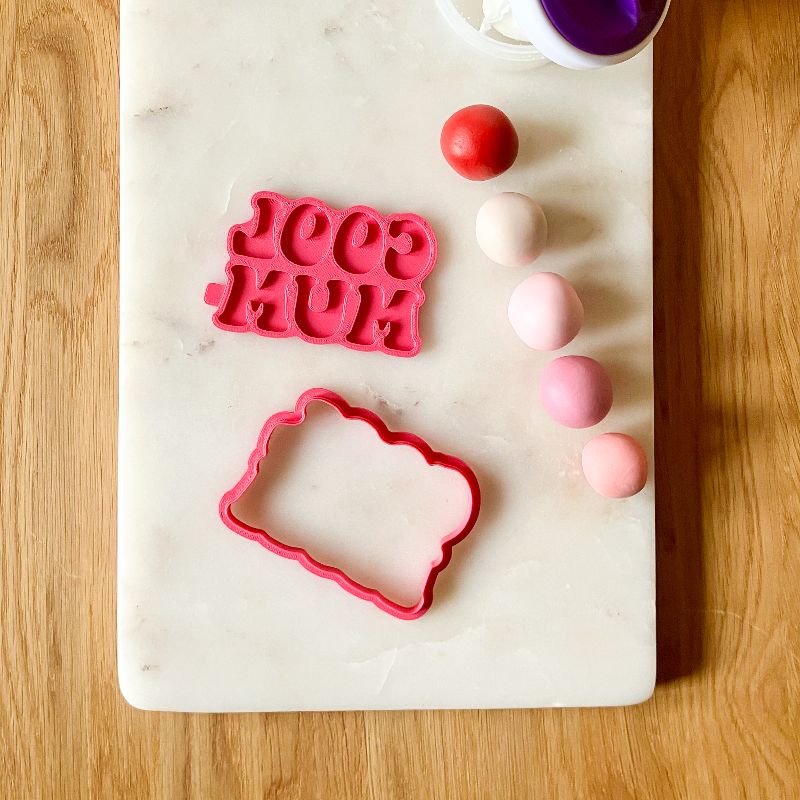 Cool Mum 3D Cookie Stamp and Cutter - suitable for two tone effect