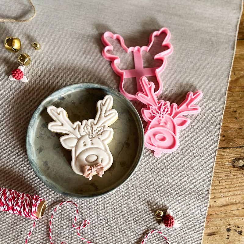 Christmas Bundle Inspired by Rose Buds and Flour Cookie Stamp, Embosser and Cutters - Set of 3 items