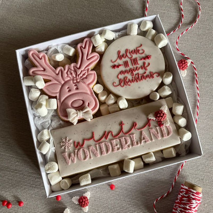 Christmas Bundle Inspired by Rose Buds and Flour Cookie Stamp, Embosser and Cutters - Set of 3 items