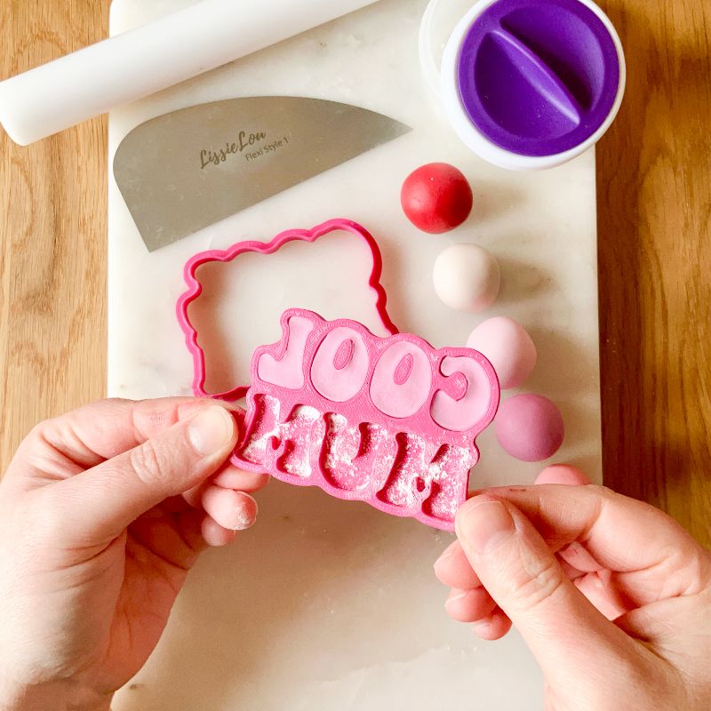 Cool Mum 3D Cookie Stamp and Cutter - suitable for two tone effect