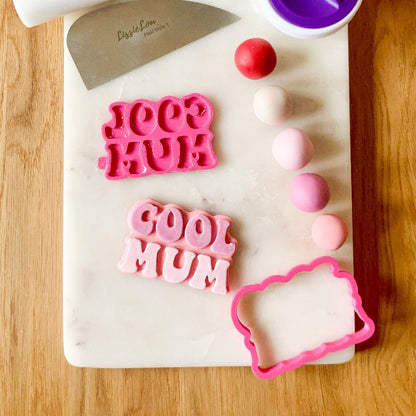 Cool Mum 3D Cookie Stamp and Cutter - suitable for two tone effect