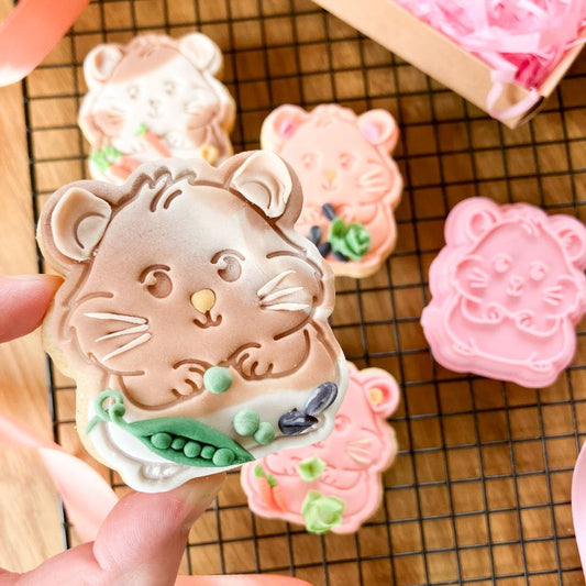 Hamster Pet Animal Cookie Cutter and Stamp
