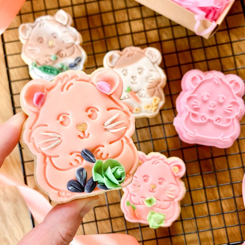 Hamster Pet Animal Cookie Cutter and Stamp