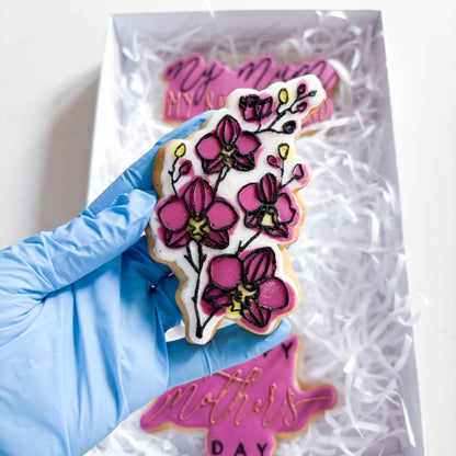 Orchid Flower Floral Cookie Cutter and Embosser