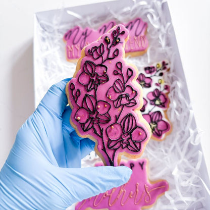 Orchid Flower Floral Cookie Cutter and Embosser