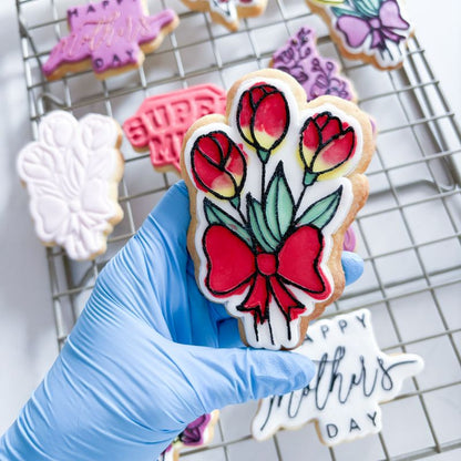 Bouquet of Flowers Mother's Day Cookie Cutter and Embosser