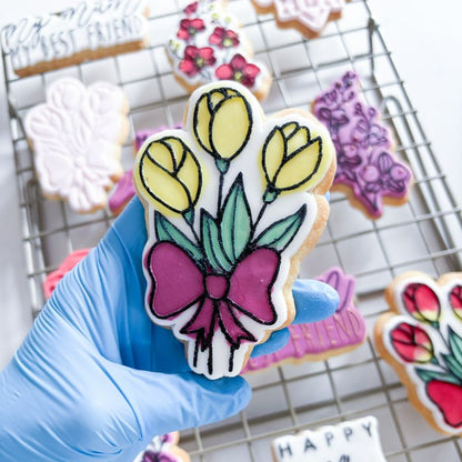 Bouquet of Flowers Mother's Day Cookie Cutter and Embosser