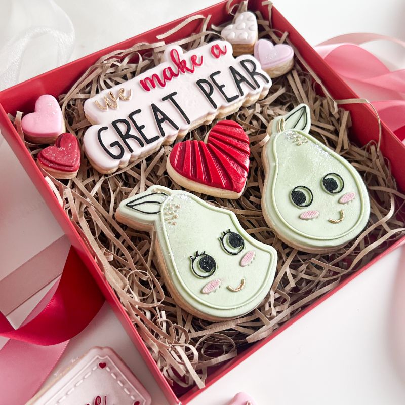 We Make A Great Pear Valentine's Cookie Cutters and Embossers