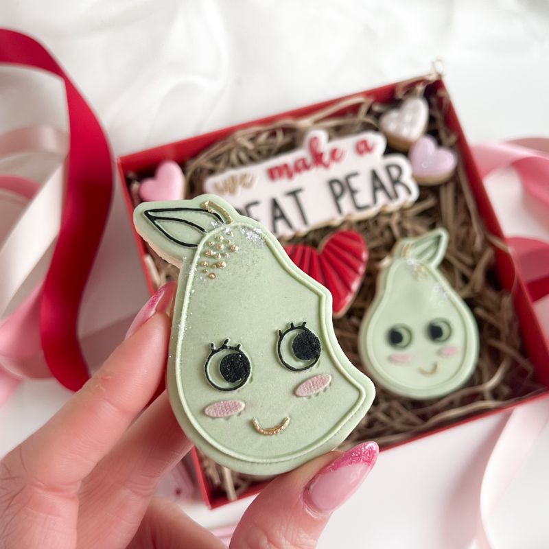 We Make A Great Pear Valentine's Cookie Cutters and Embossers