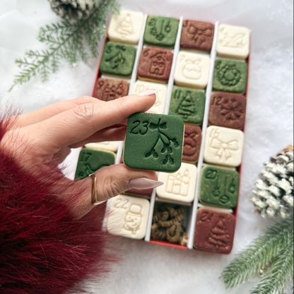 AlphaBakes Advent Calendar Set Cookie Cutters and Stamps